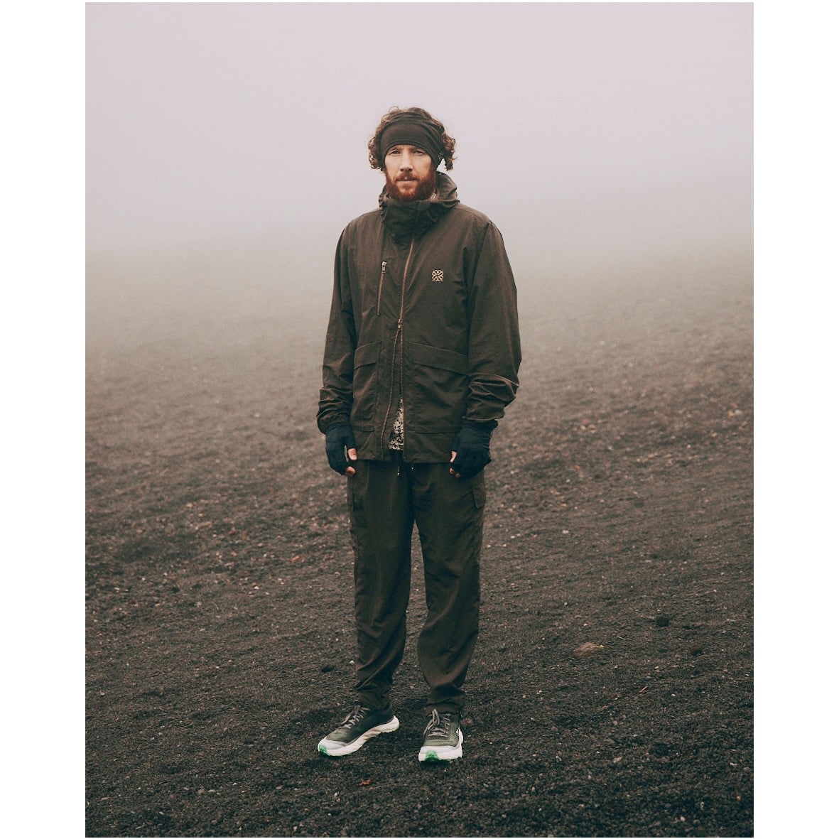 charbon / LIMONTA D/WASHER NYLON ZIP UP PARKA BROWN