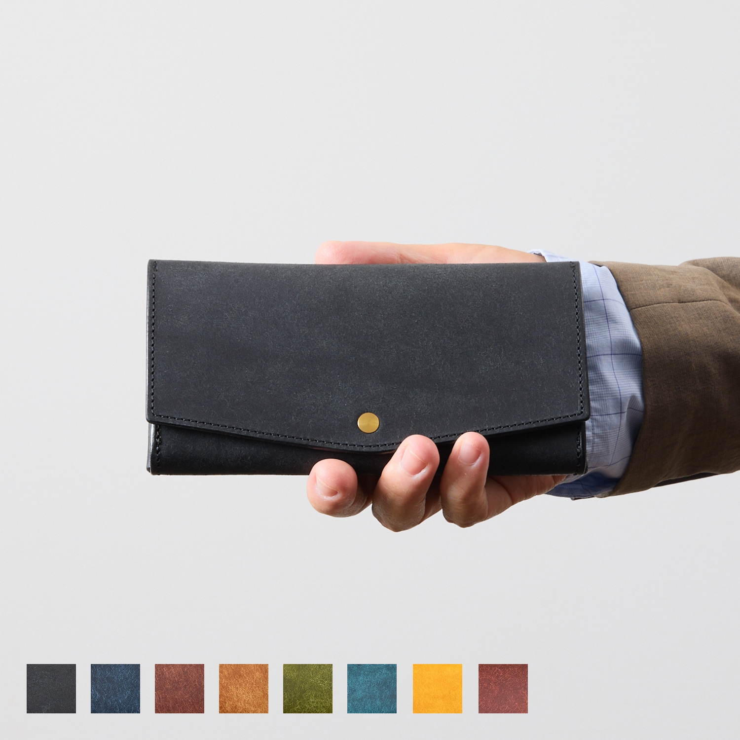 小さい長財布 プエブロレザー com-ono SLIM-008pb ほぼ一万円札サイズ