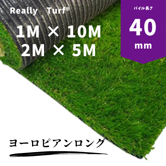 リアリーターフⓇ人工芝ヨーロピアンロング（パイル長40mm）1m