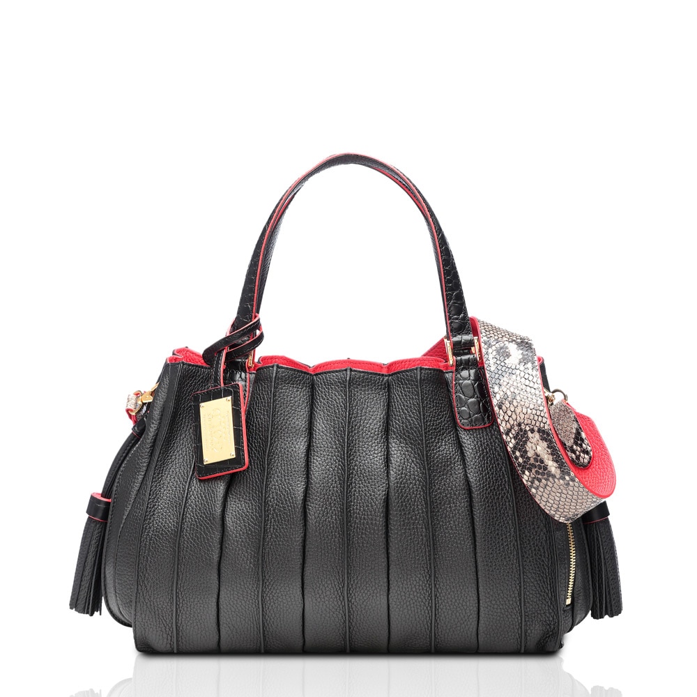 COCOCELUX GOLD ﾍﾗｸﾚｽGOLDｼｭﾘﾝｸ×牛革ｸﾛｺ型押し ﾊﾞﾙｰﾝ3WAYﾊﾞｯｸﾞ