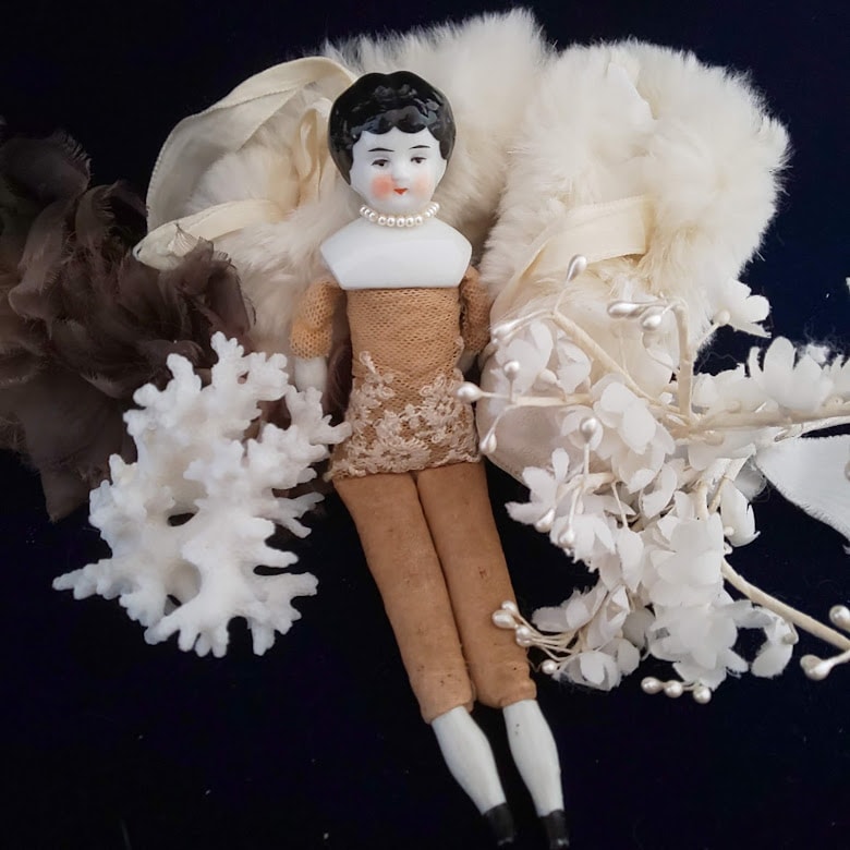 小さめ 黒髪 チャイナヘッド ドール アンティーク sold out | すべての