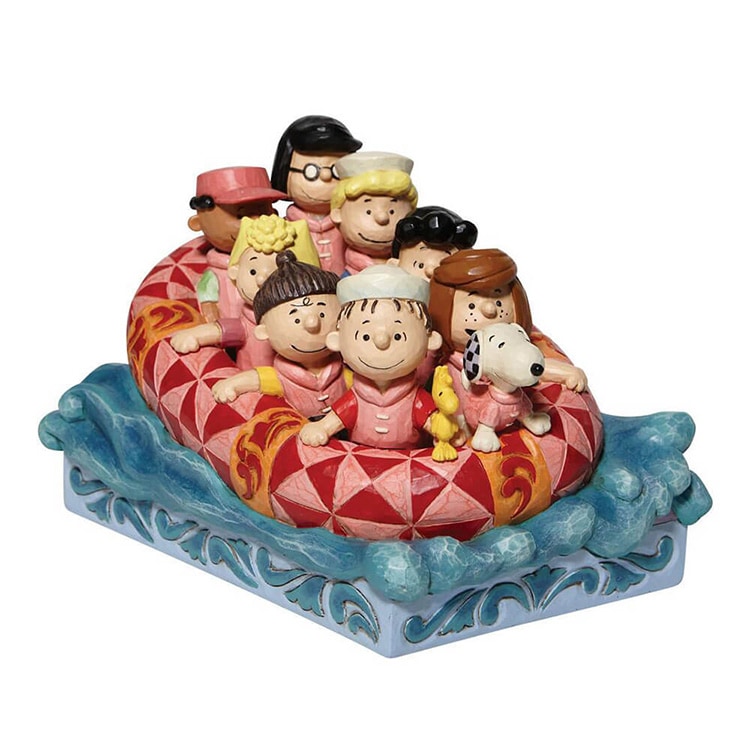 置物 フィギュア SNOOPY ピーナッツギャング ラフティング 高さ14cm