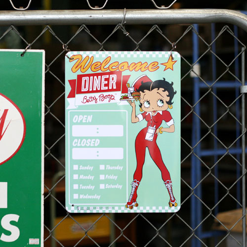 プラスティックサインボード Betty Boop ベティブープ ＜DINER：A