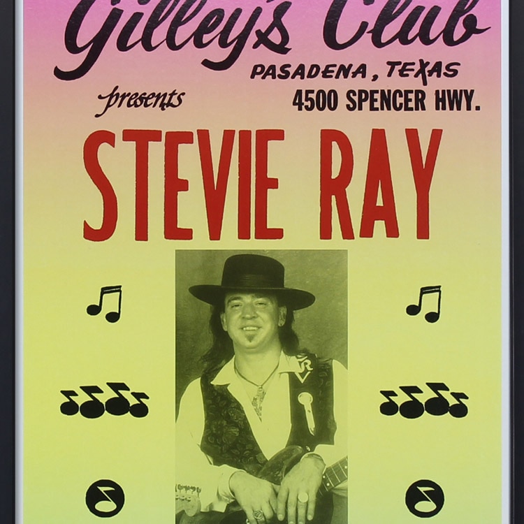額入りバンドポスター スティーヴィー・レイ・ヴォーン MAY 1 1986