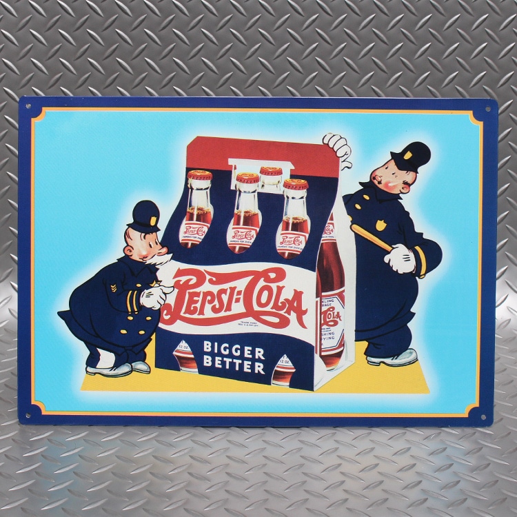 メタルサイン Pepsi-Cola 6Pack ペプシコーラ縦29.5×横42.7cm アメリカ