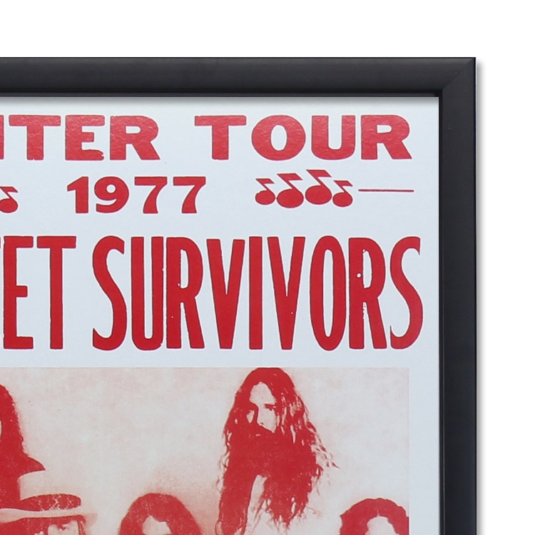 額入りバンドポスター レーナード・スキナード 1977 STREET SURVIVORS