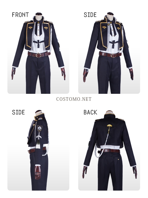 送料無料】※改訂版【2】※ とうらぶ風 黒×金×白 膝