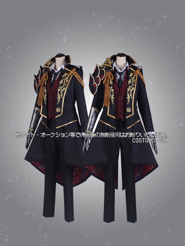 送料無料】とうらぶ風 特注防具・裏地 黒×赤衣装セット 燭台切【極】