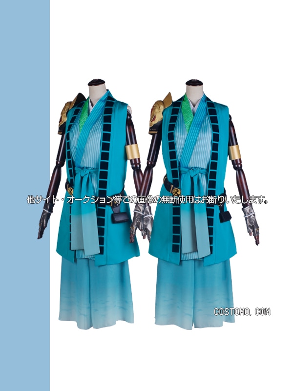 送料無料】とうらぶ風 水色羽織×プリント生地使用衣装セット 千代金丸