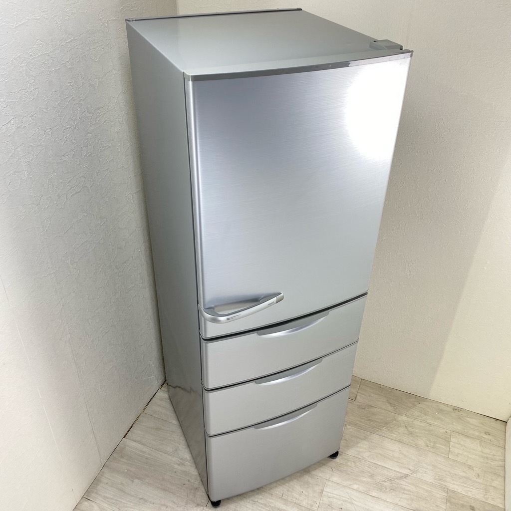 中古 355L 4ドア冷蔵庫 ハイアール AQR-361B-S 2013年製 シルバー