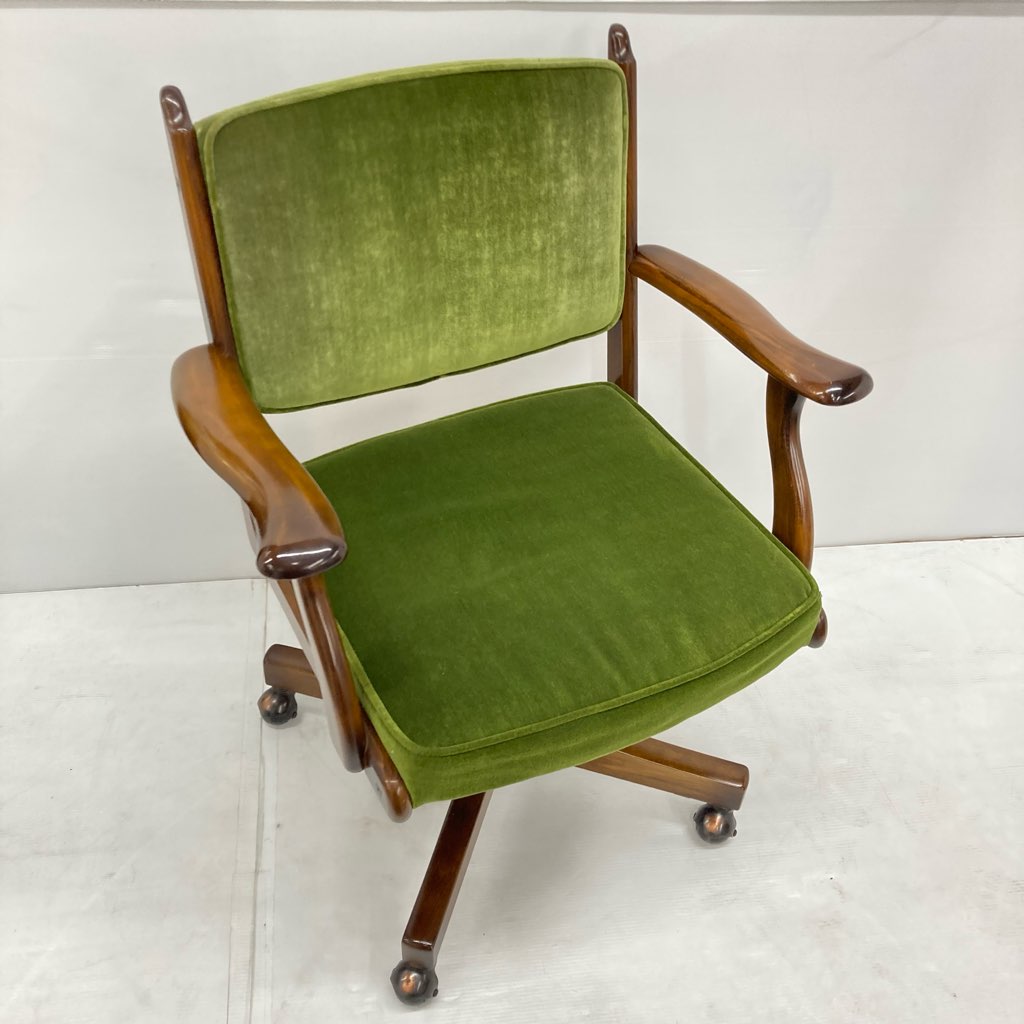 Karimoku カリモク コロニアル デスクチェア グリーン 回転椅子