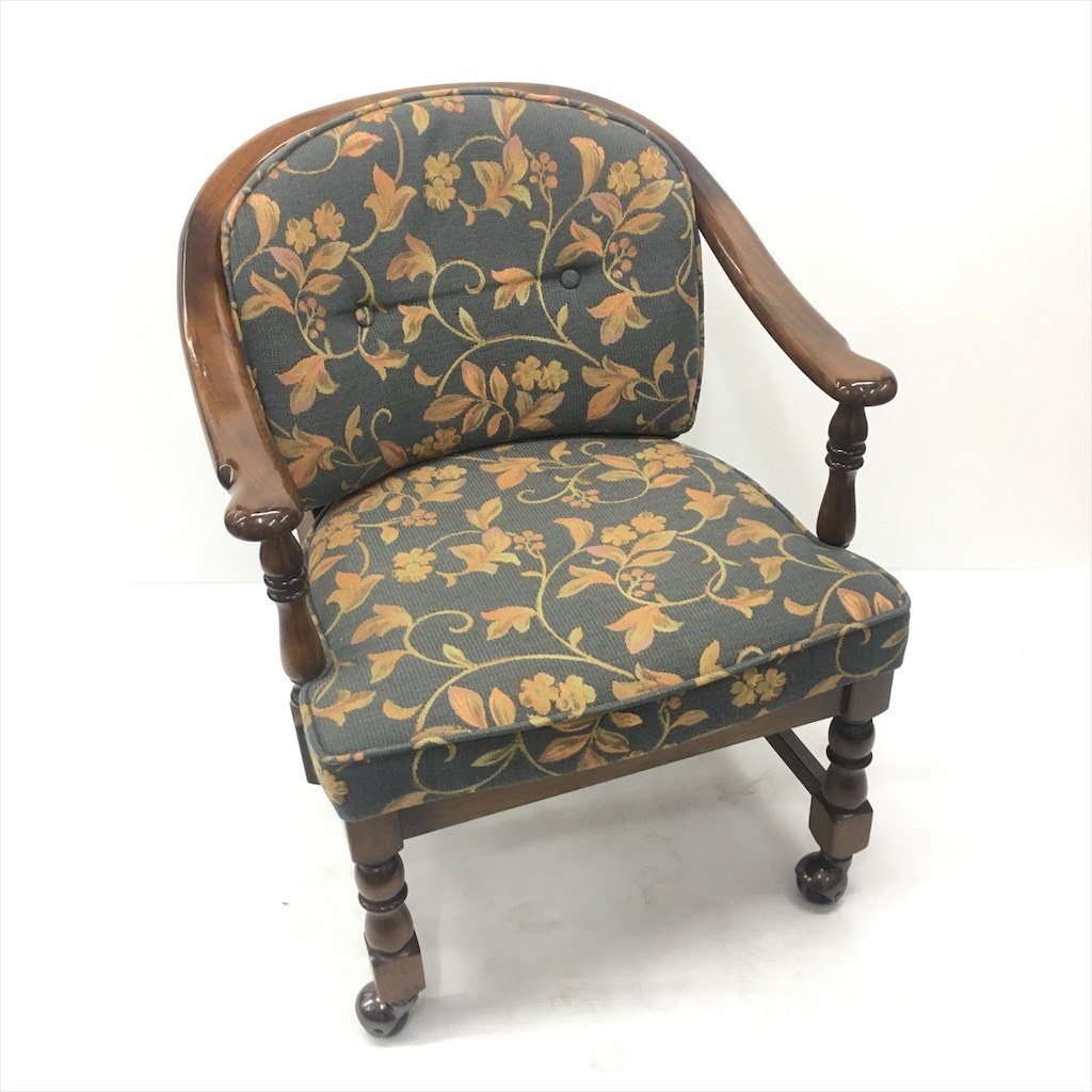 中古 karimoku カリモク コロニアル キャスター付チェア ヴィンテージ