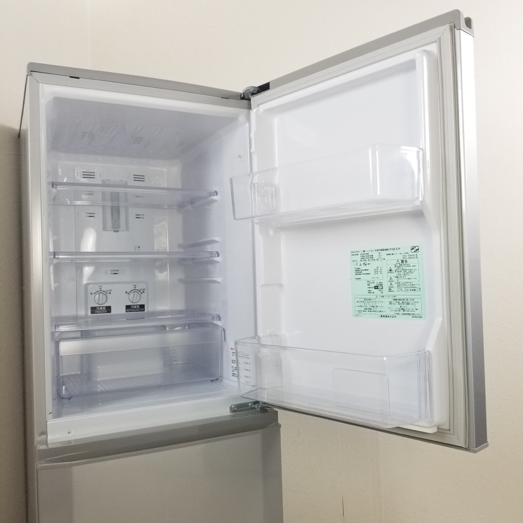 中古 146L 2ドア冷蔵庫 三菱電機 2013年～2014年製 シルバー 自動