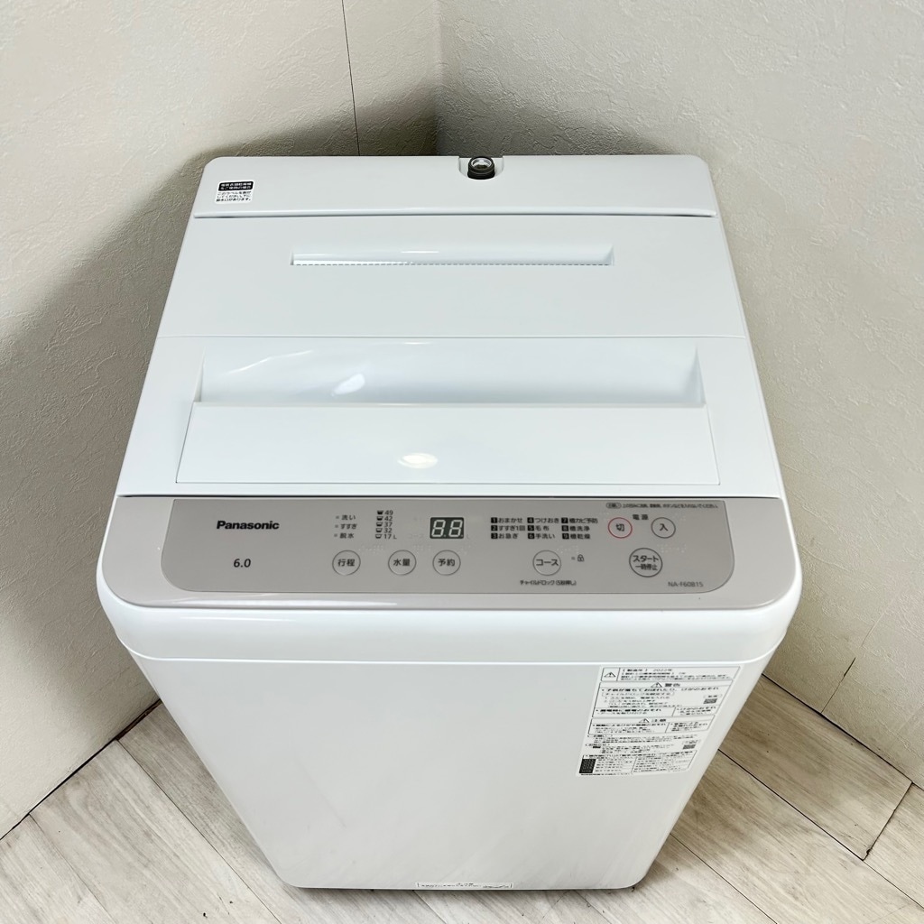 Panasonic NA-F60PB15 6kg 2022年製縦型洗濯機 本体 パナソニック NA