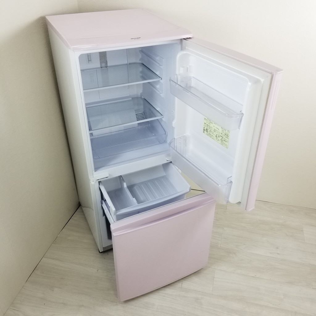 冷蔵庫 137L 2012年製 シャープ SJ-14W-P ピンク SHARP 2ドア 100L