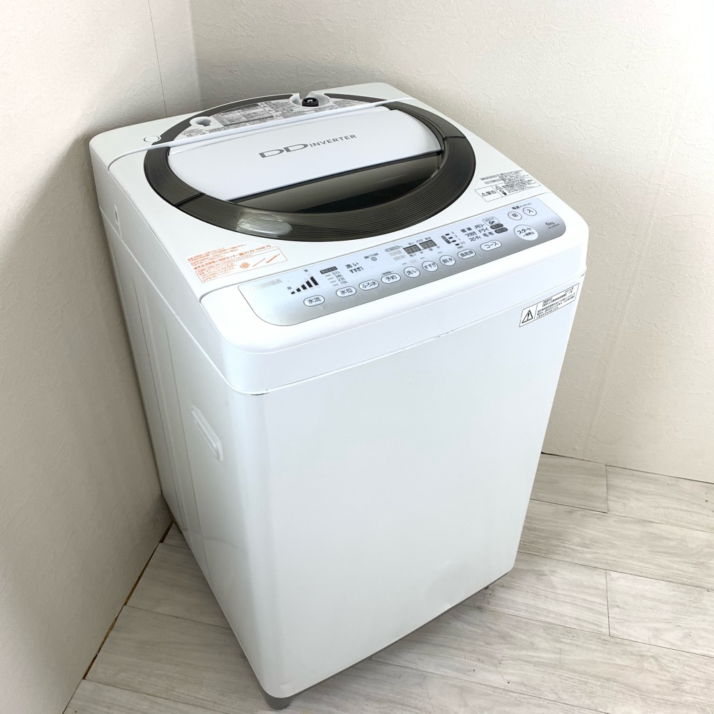 中古 6.0kg DDインバーター 全自動洗濯機 ピュアホワイト 東芝 2014年