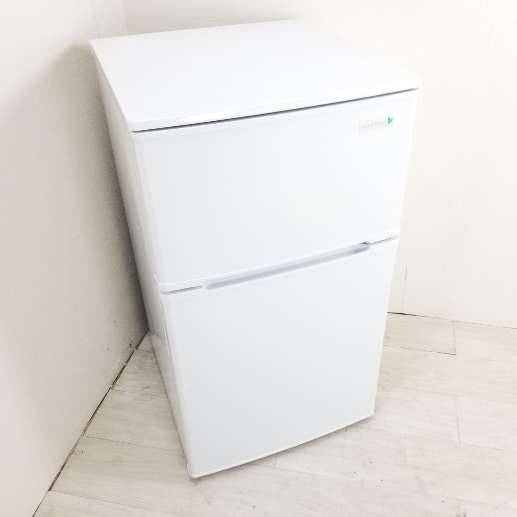 中古 単身用冷蔵庫 ヤマダ電機 90L 2ドア YRZ-C09B1 2016年製 ホワイト