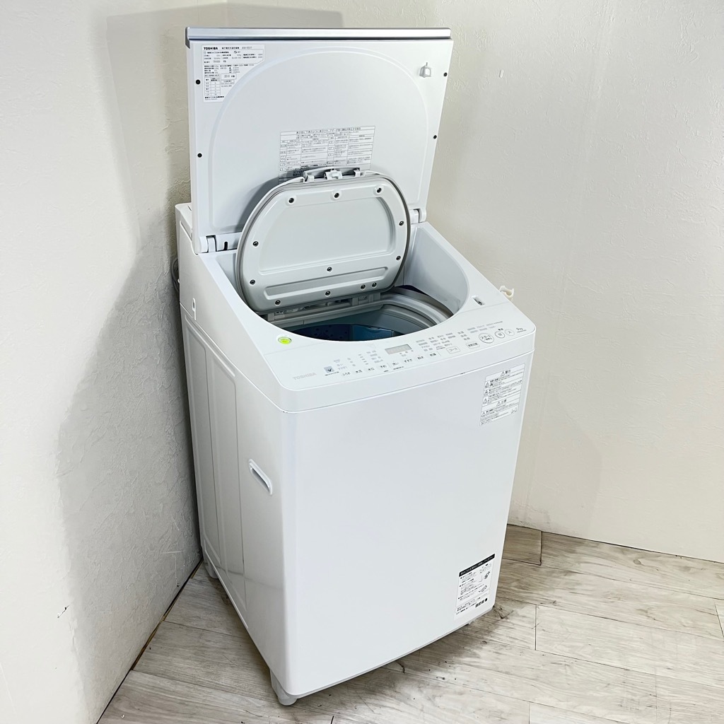 中古 東芝 洗濯9.0kg 乾燥5.0kg 縦型洗濯乾燥機 AW-9SV7 ZABOON グラン