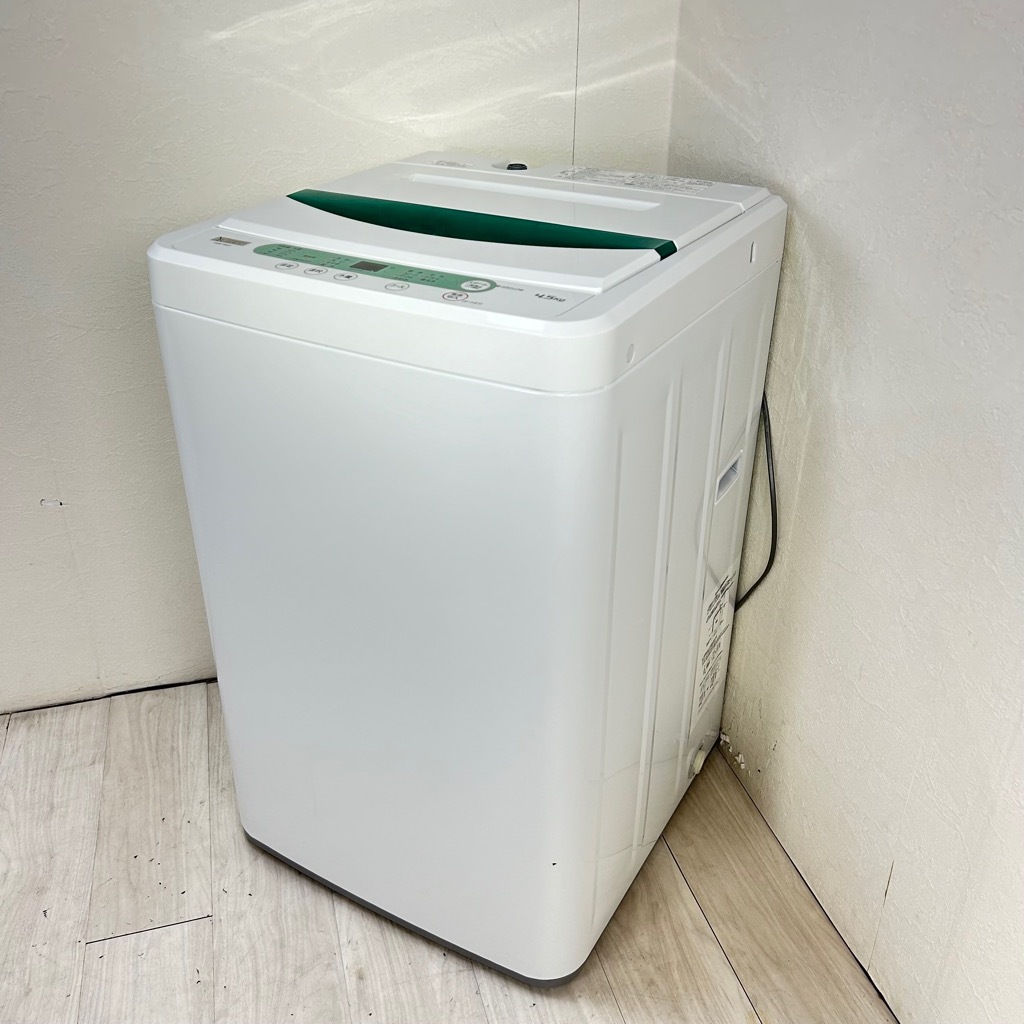 中古 洗濯機 4.5kg ヤマダ電機 YWM-T45G1 2020年製造 全自動 槽洗浄