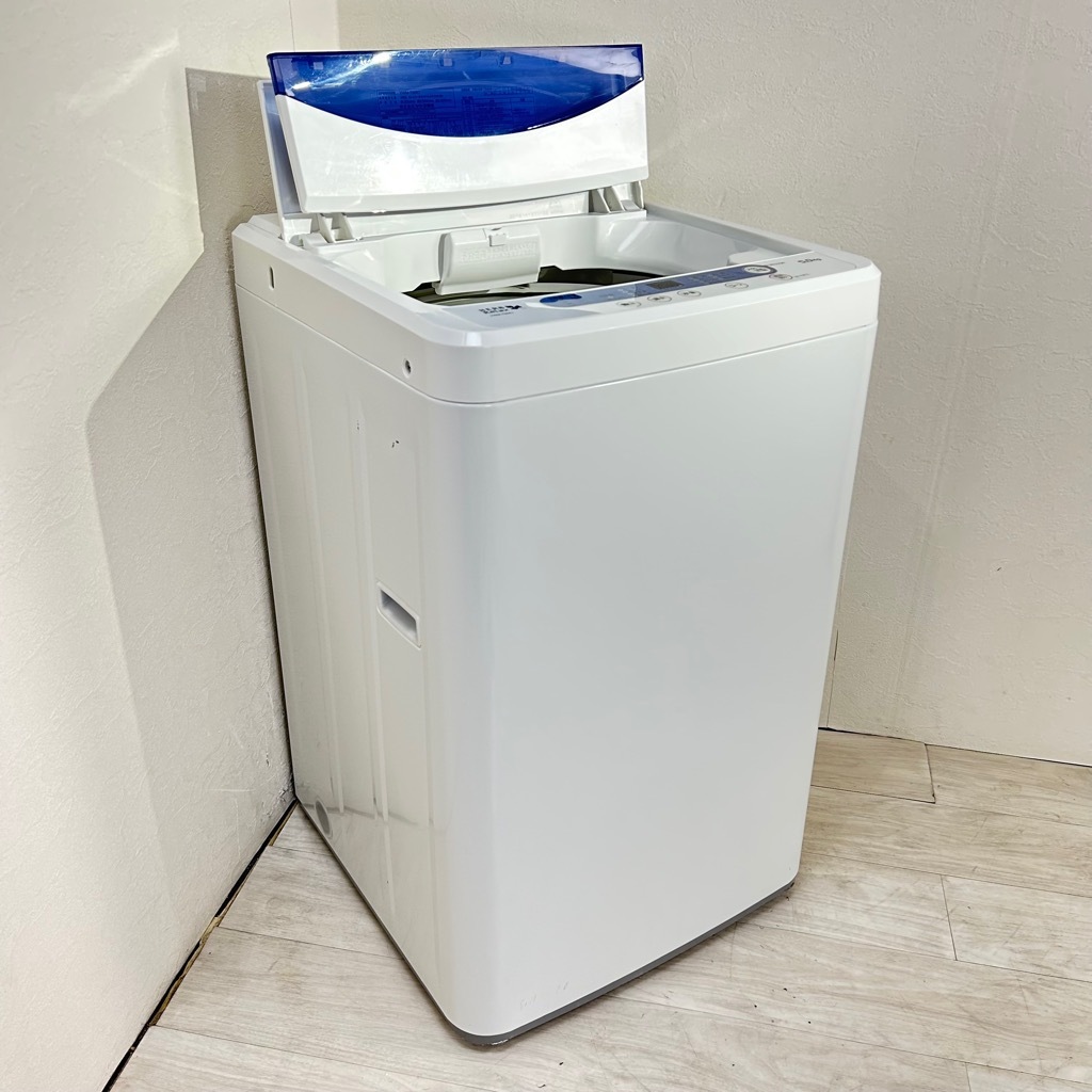 中古 5.0kg 全自動洗濯機 YWM-T50A1 ヤマダ電機 ブルー 2018年製造