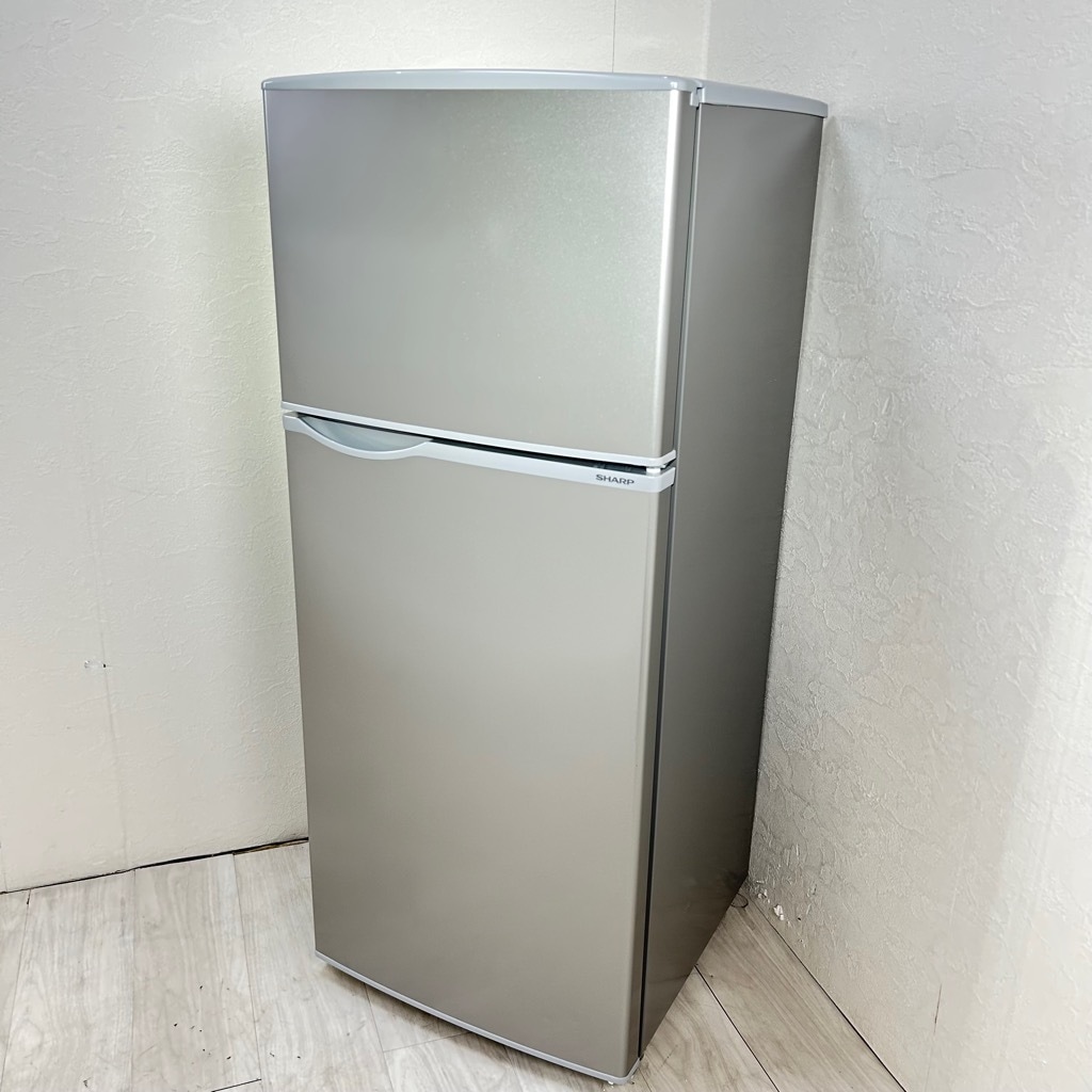 中古 128L 2ドア冷蔵庫 シャープ SJ-H13E-S 2021年製 シルバー