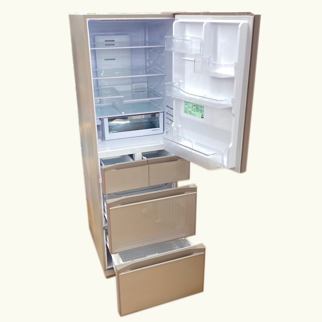 中古近郊自社便可 日立 470L 5ドア冷蔵庫 R-HWS47R-XN 2022年製 高年式