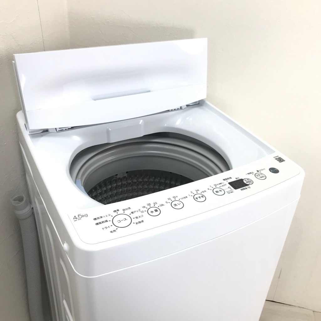中古 洗濯機 ハイアール 4.5kg -W 2020年～2021年製 ホワイト 単身用