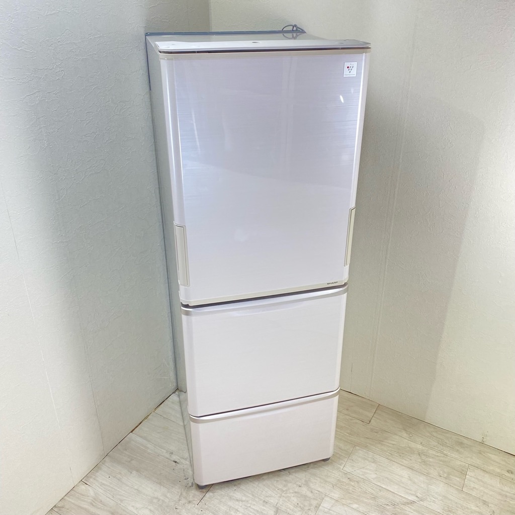 中古 SHARP シャープ どっちもドア SJ-PW35A-T 冷蔵庫 350L 3ドア