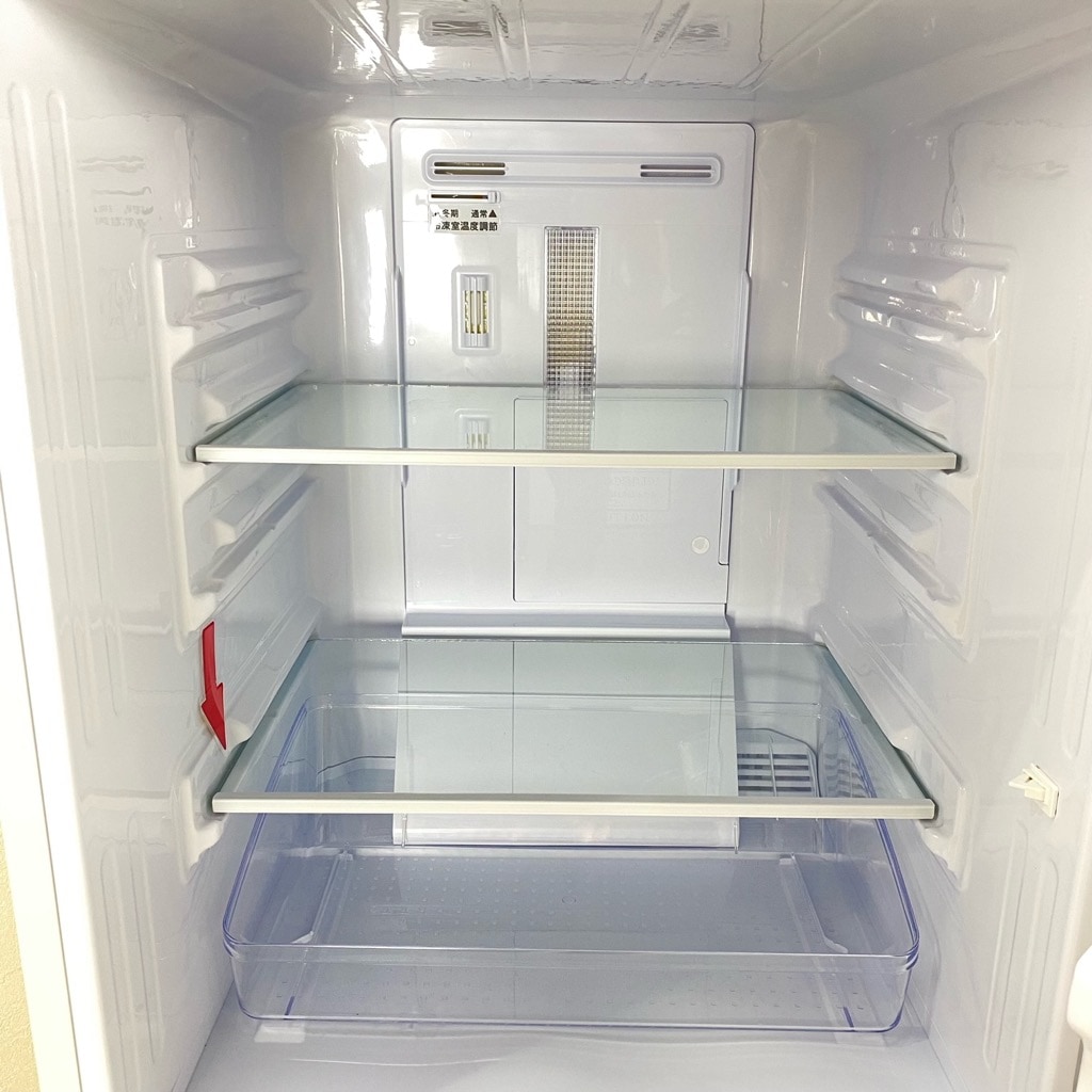 中古 137L つけかえどっちもドア 2ドア冷蔵庫 シャープ SJ-D14F-W 2020