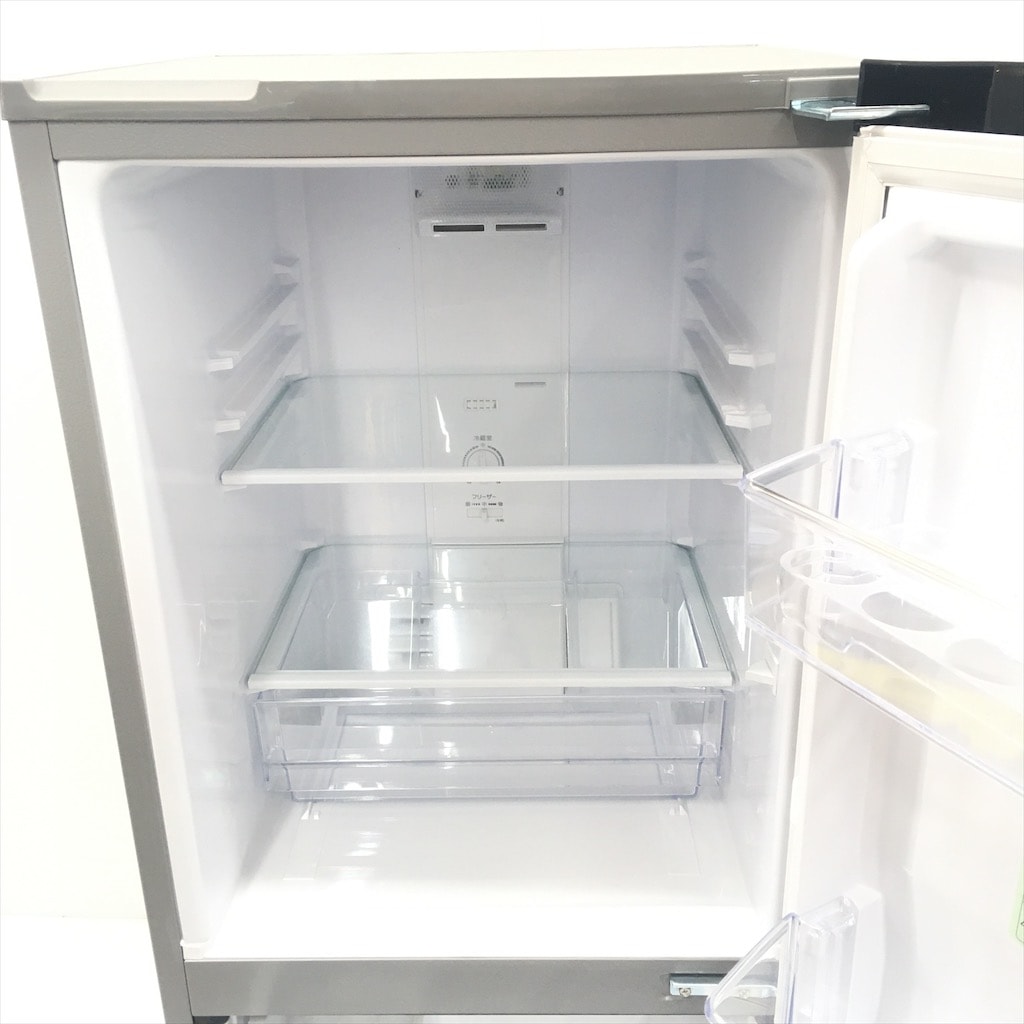中古 高年式 126L スタイリッシュ 2ドア冷蔵庫 アクア AQR-J13J-S 2020