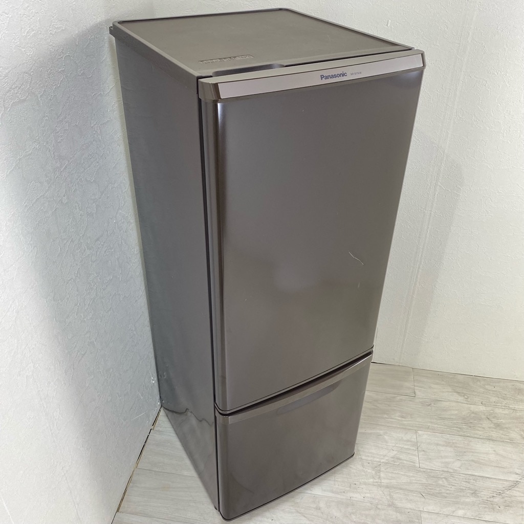 中古 168L 2ドア冷蔵庫 ブラウン パナソニック NR-B176W-T 2014年製
