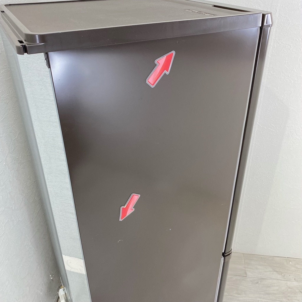 中古 168L 2ドア冷蔵庫 ブラウン パナソニック NR-B176W-T 2014年製