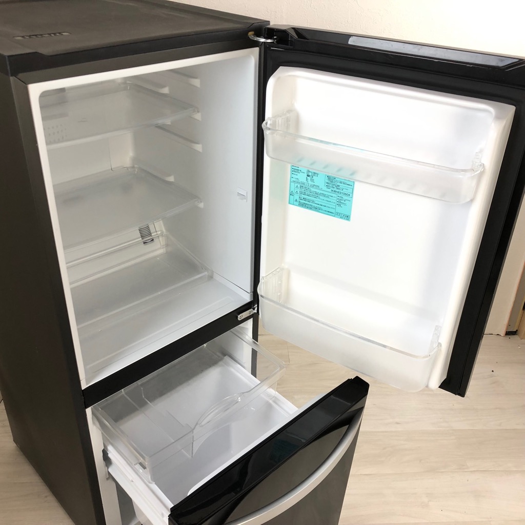 中古 138L 2ドア冷蔵庫 ハイアール JR-NF140H-K 2014年～2015年製