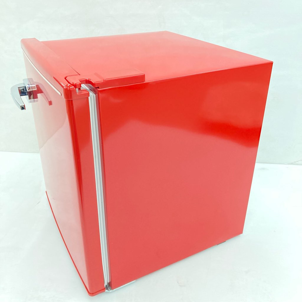 中古 48L 1ドア冷蔵庫 タンスのゲン レトロモダンデザイン TQR-148RD