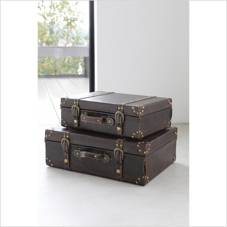 バックルボタン・ラージレザートランクL (S) | トランクボックス・収納