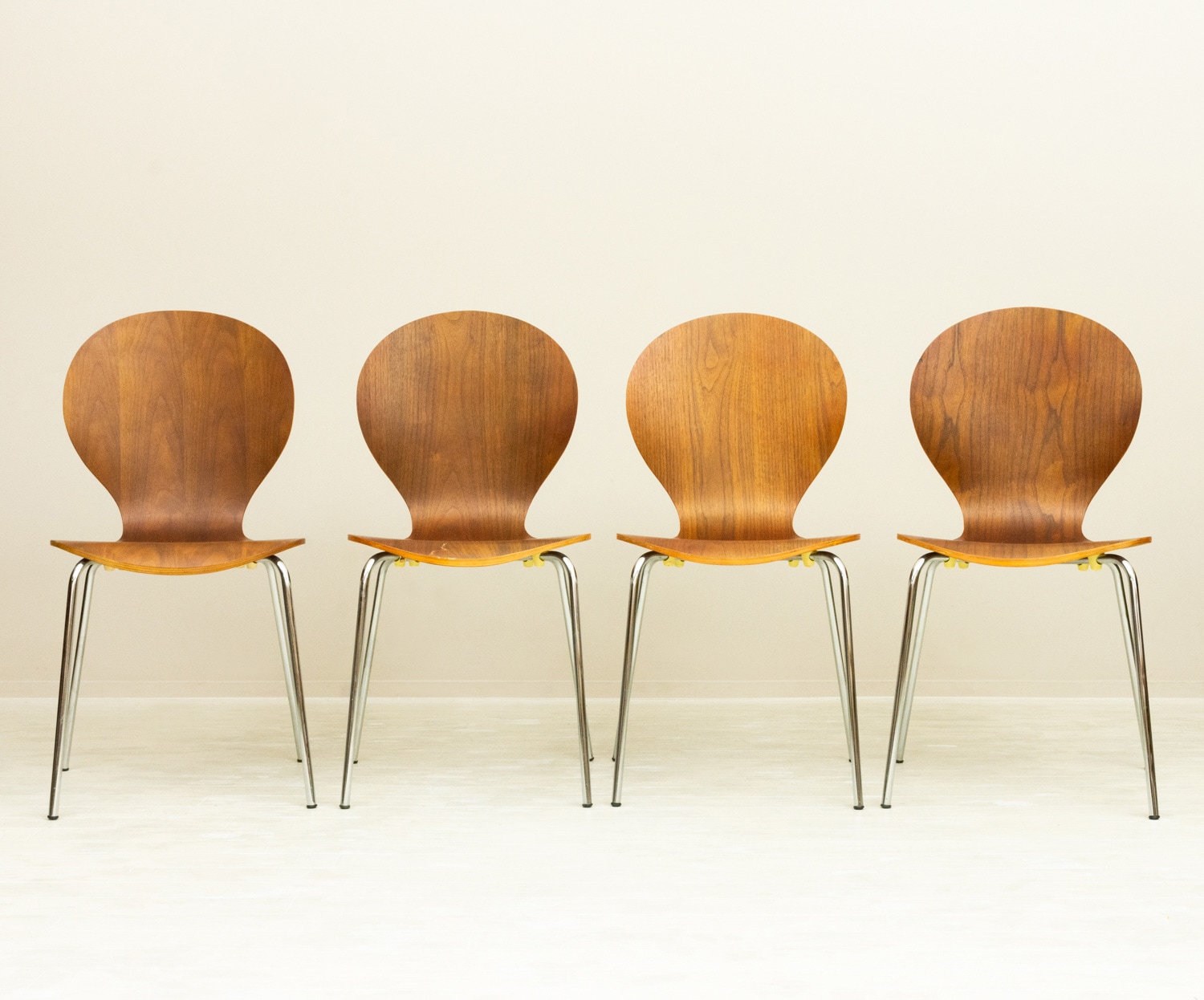 ダイニングチェア チーク スチール 北欧ビンテージ家具CLOVERKY