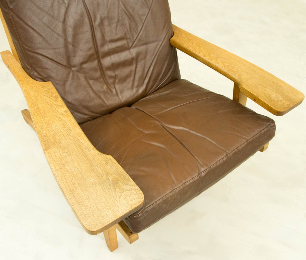 ハンス・ウェグナー GE375 1人掛けソファ オットマン オーク 北欧