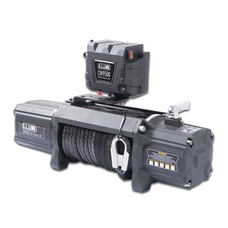 電動ウインチ 12V 6000lbs 9500lbs ファイバーロープ ワイヤーロープ