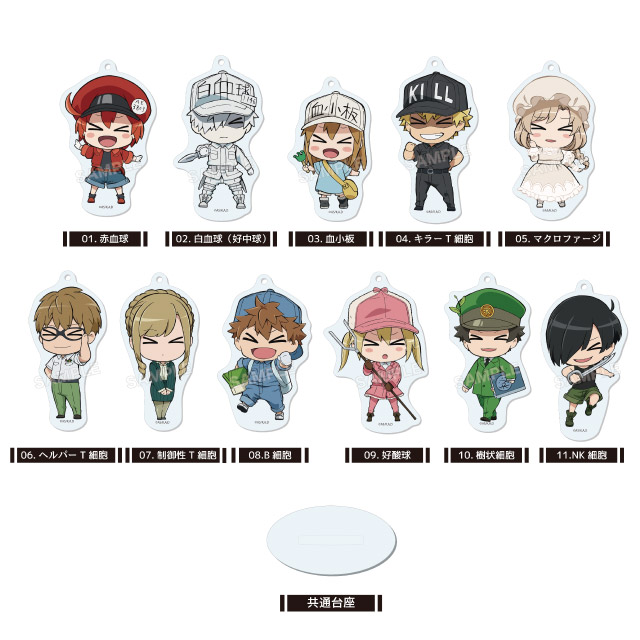 はたらく細胞』まるっとスタンドキーホルダー 第1弾 全11種