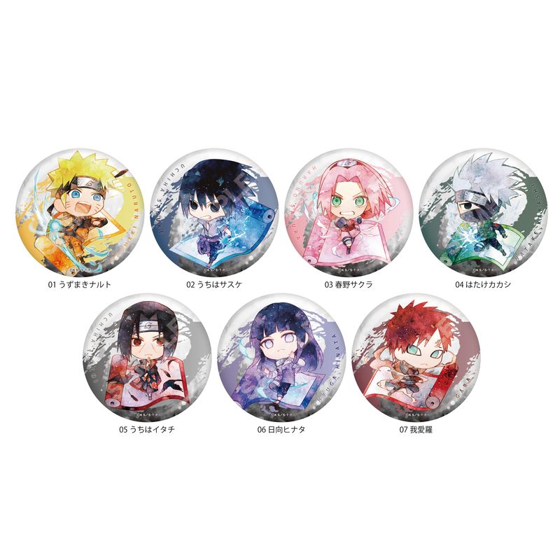 NARUTO-ナルト-疾風伝』キャラでるアート 缶バッジ 全7種 コンプリート