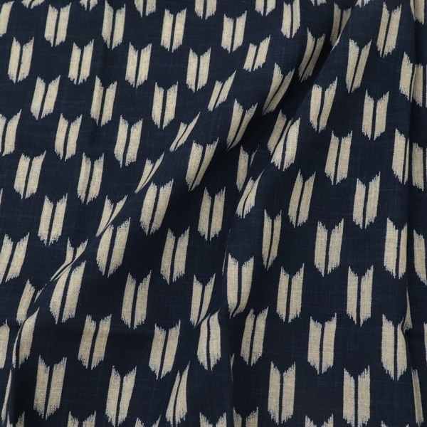 生地 和布 むら糸 プリント 矢絣 KR-7000 18A 【45×50cmカットクロス