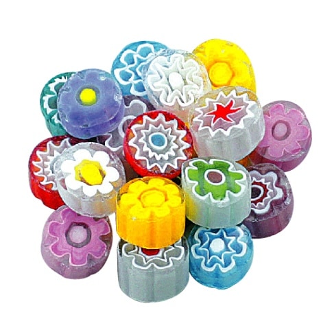 ミルフィオリ 透明（大） | 純銀粘土,ベネチアンガラス・ミルフィオリ