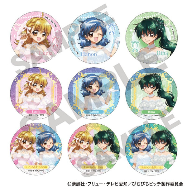 ぴちぴちピッチ 【BOX】トレーディンググリッター缶バッジ＿パールドレス