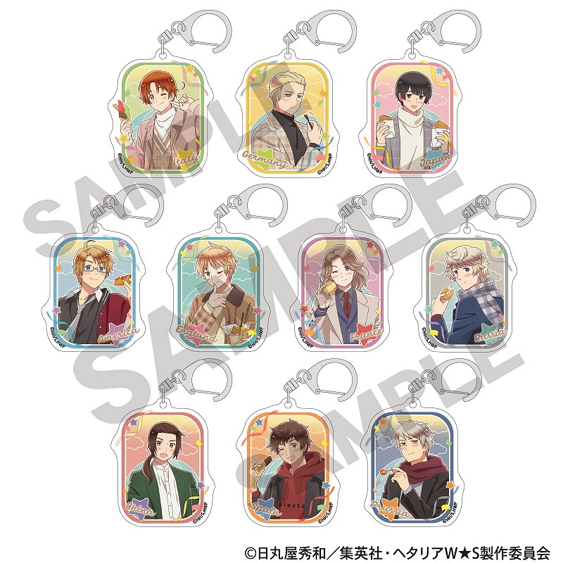 ヘタリア World☆Stars トレーディングアクリルキーホルダー＿食べ歩き