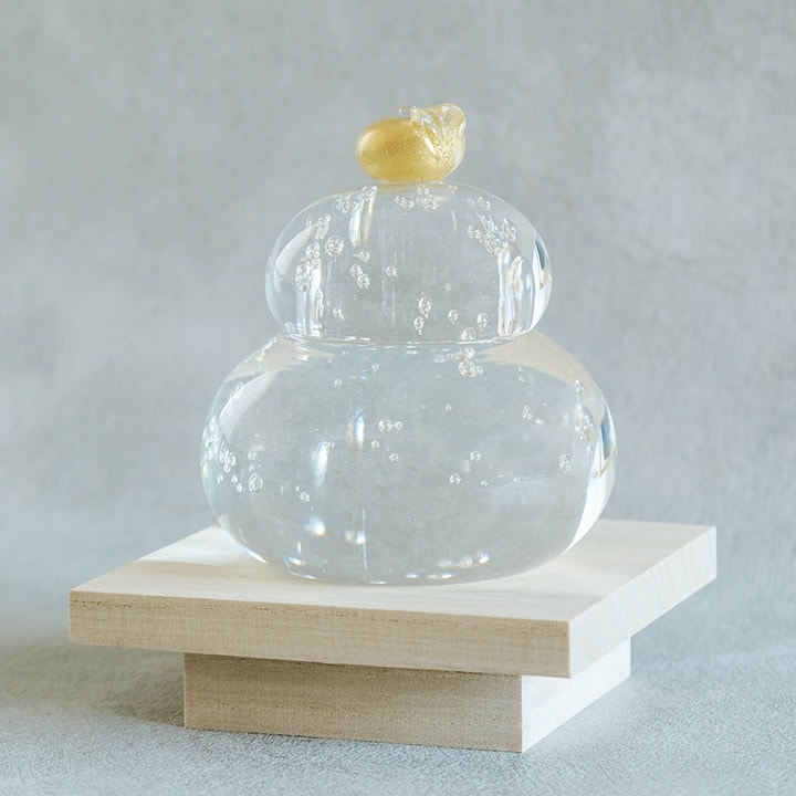 福重ね 鏡餅 【金】 アデリアガラス - キッチン雑貨、便利グッズなら