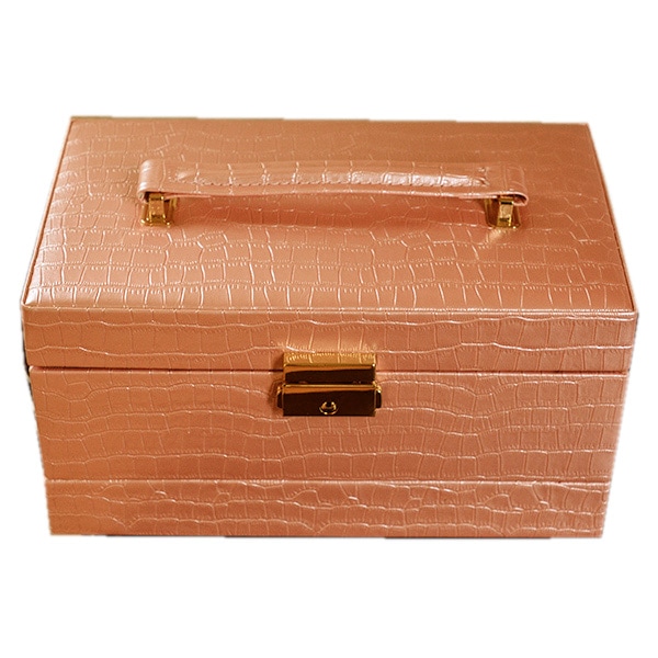 お姫様のクロコジュエリーボックス：ピンク ホワイトデーに