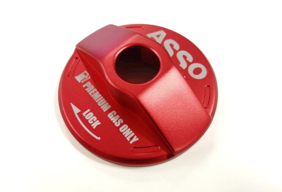 ASSPIDE アルミフューエルキャップカバー レッド ABARTH500・595・695