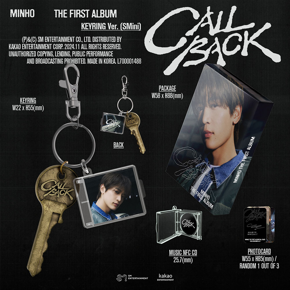 韓国音楽 SHINeeのミンホ - 1集 「CALL BACK」 Keyring Ver. [SMini