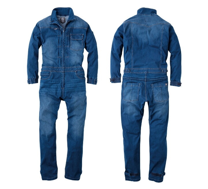 長袖つなぎ デニム デアリーマンツナギ グレースエンジニアーズ GE-653