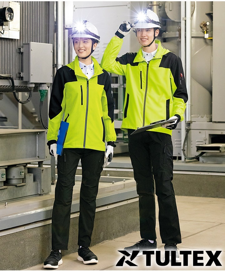 防寒着 ジャケット フードイン 防風 軽撥水 反射 TULTEX AZ-10313